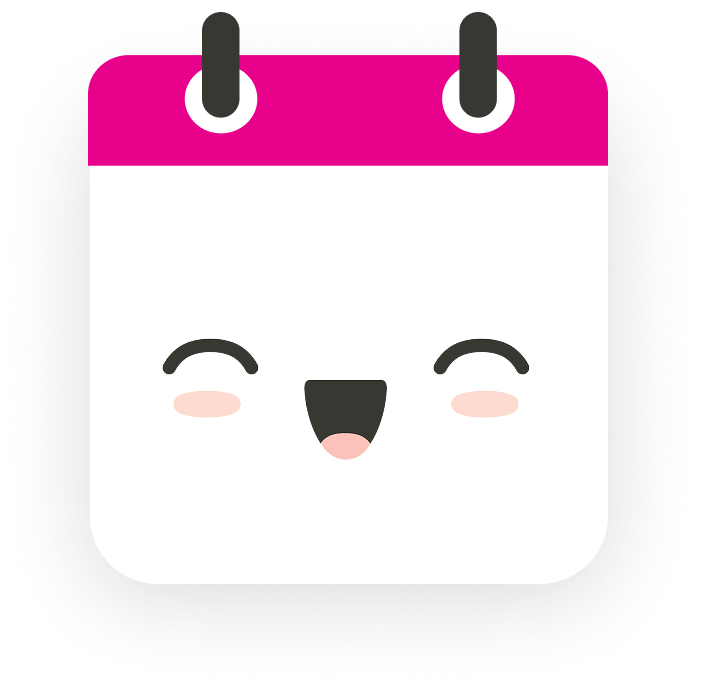 Agenda Hero calendar mascot winking