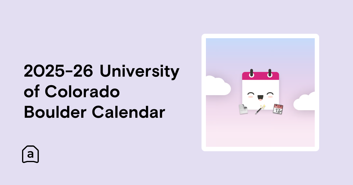 2025-26 University of Colorado Boulder Calendar | Agenda Hero