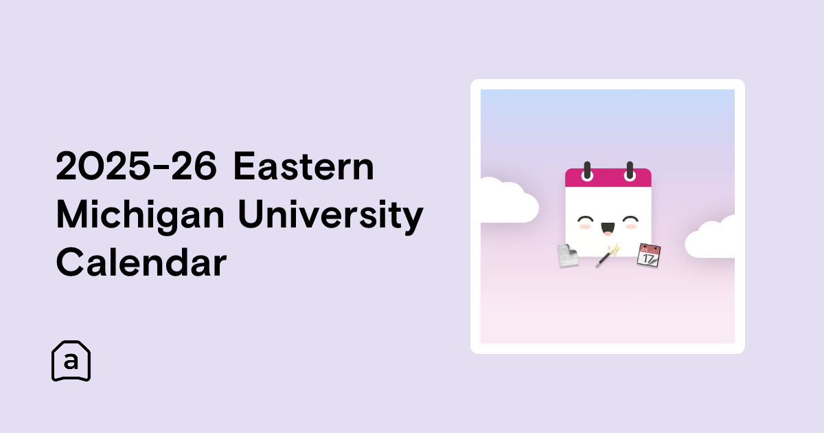 202526 Eastern Michigan University Calendar Agenda Hero