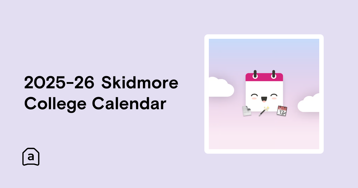 202526 Skidmore College Calendar Agenda Hero