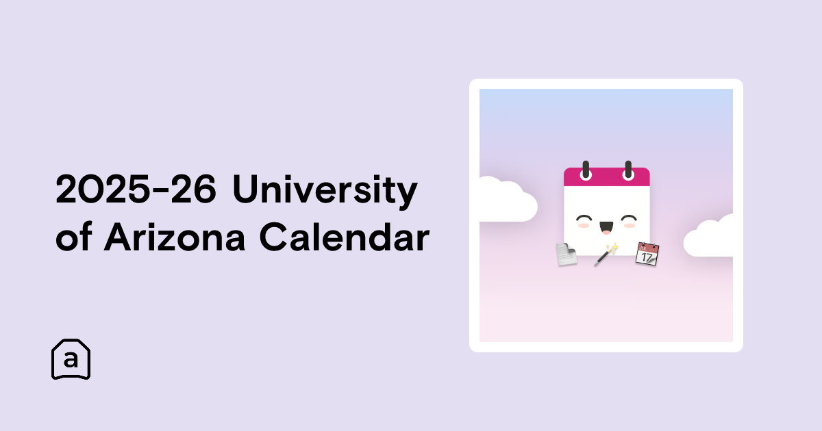 2025-26 University of Arizona Calendar | Agenda Hero
